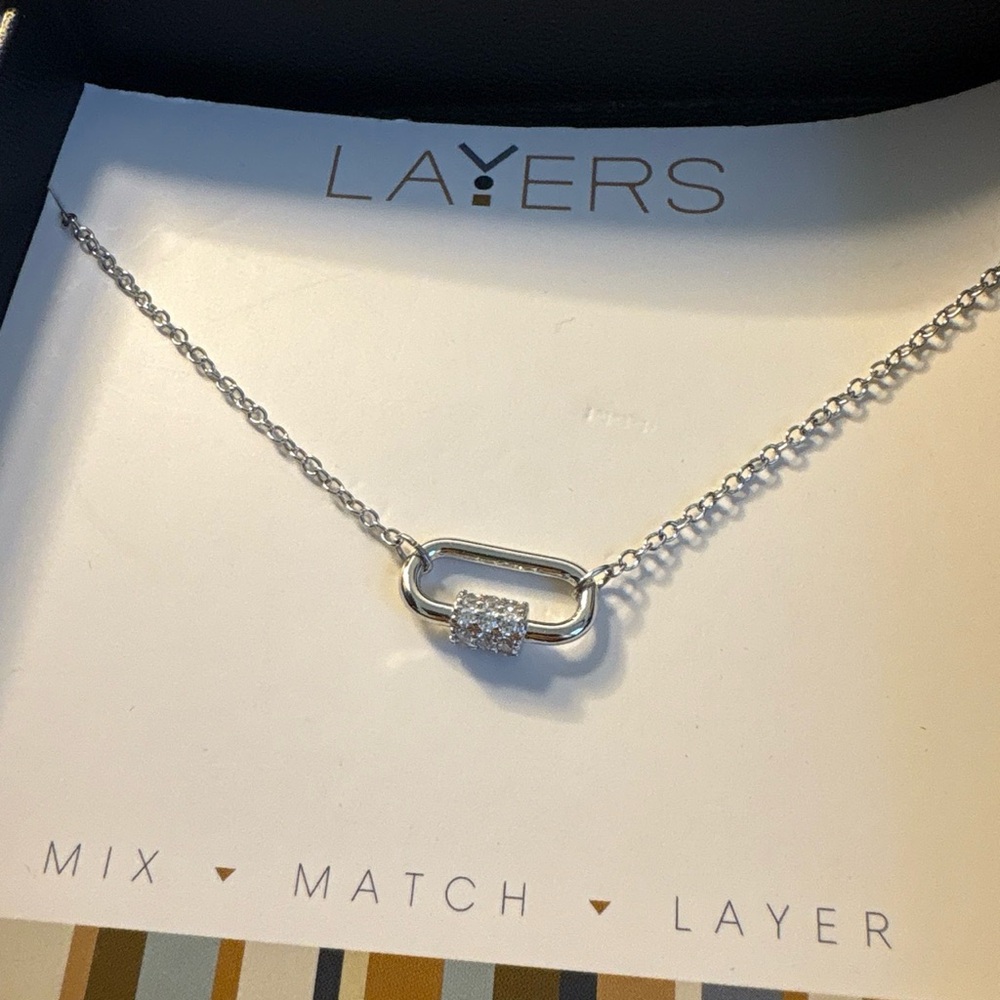 Silver Carabiner necklace - Picture 2 of 2